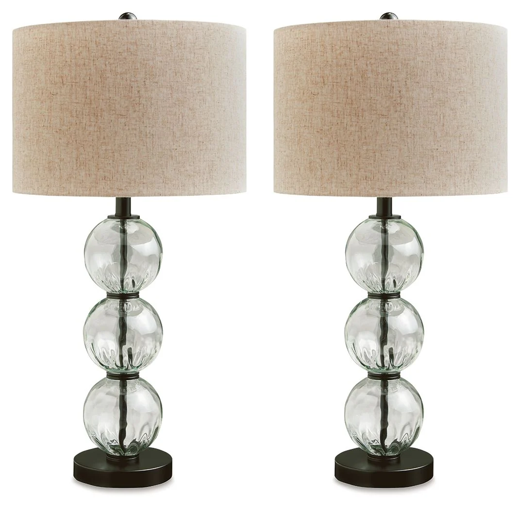 Airbal - Glass Table Lamp - Clear / Black