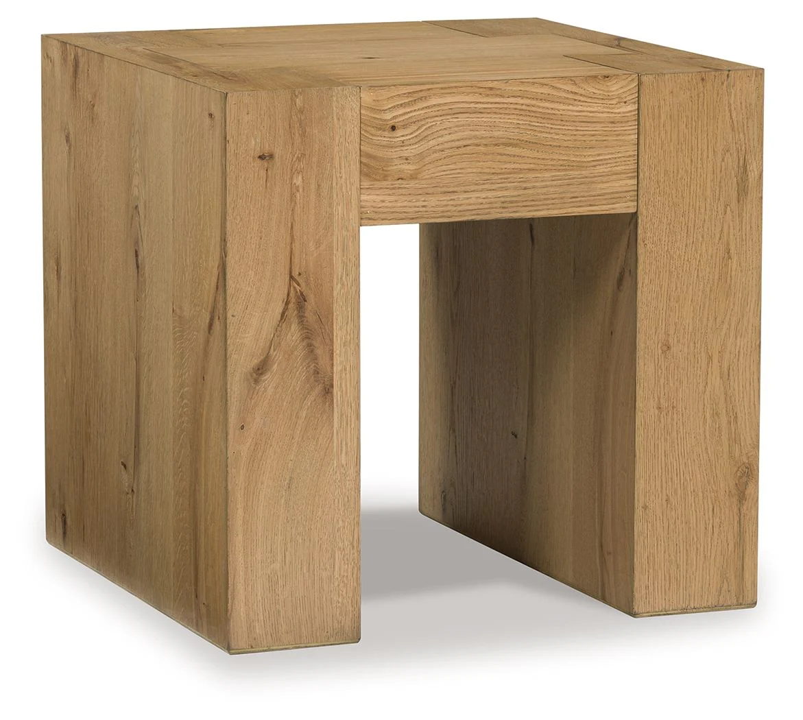 Bracken - Square End Table - Light Brown