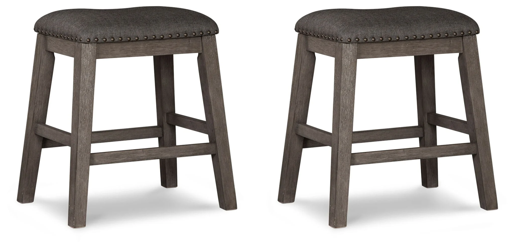 Caitbrook - Upholstered Stool - Gray