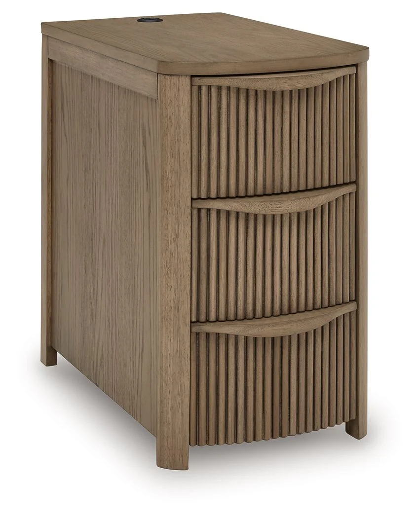 Camdill - Chair Side End Table - Light Brown