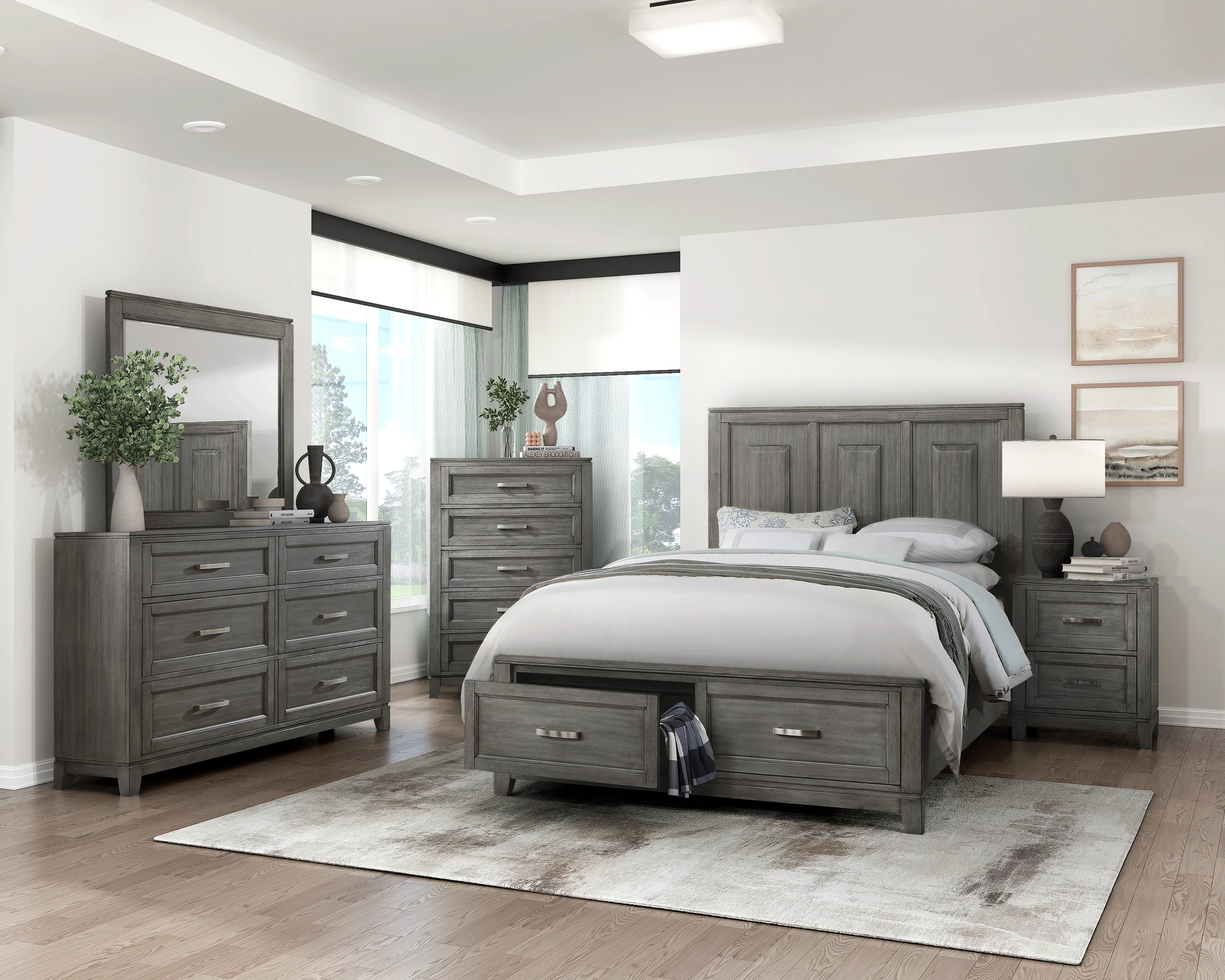 Garretson - Gray Queen Storage Bed