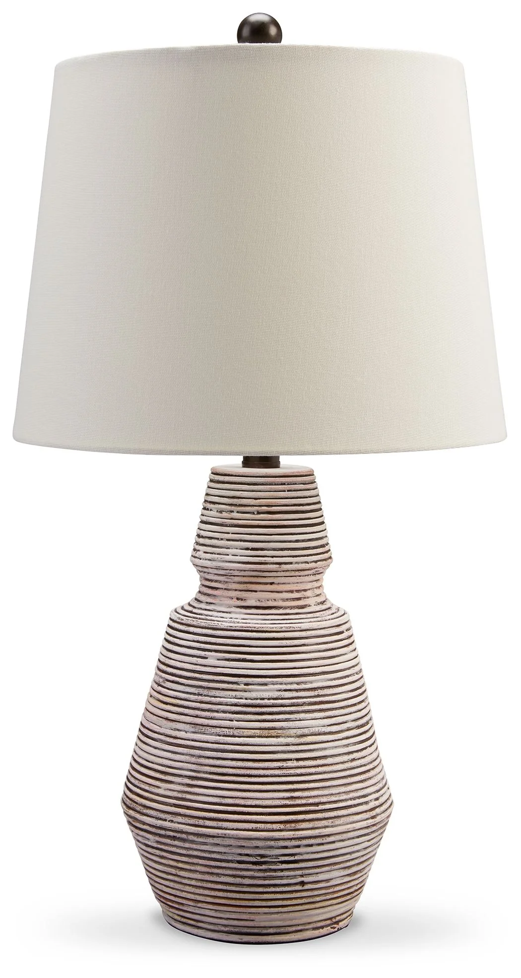 Jairburns - Poly Table Lamp - Brick Red / White