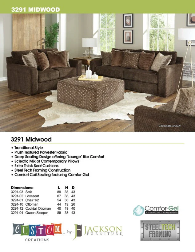 Midwood Chocolate Ottoman