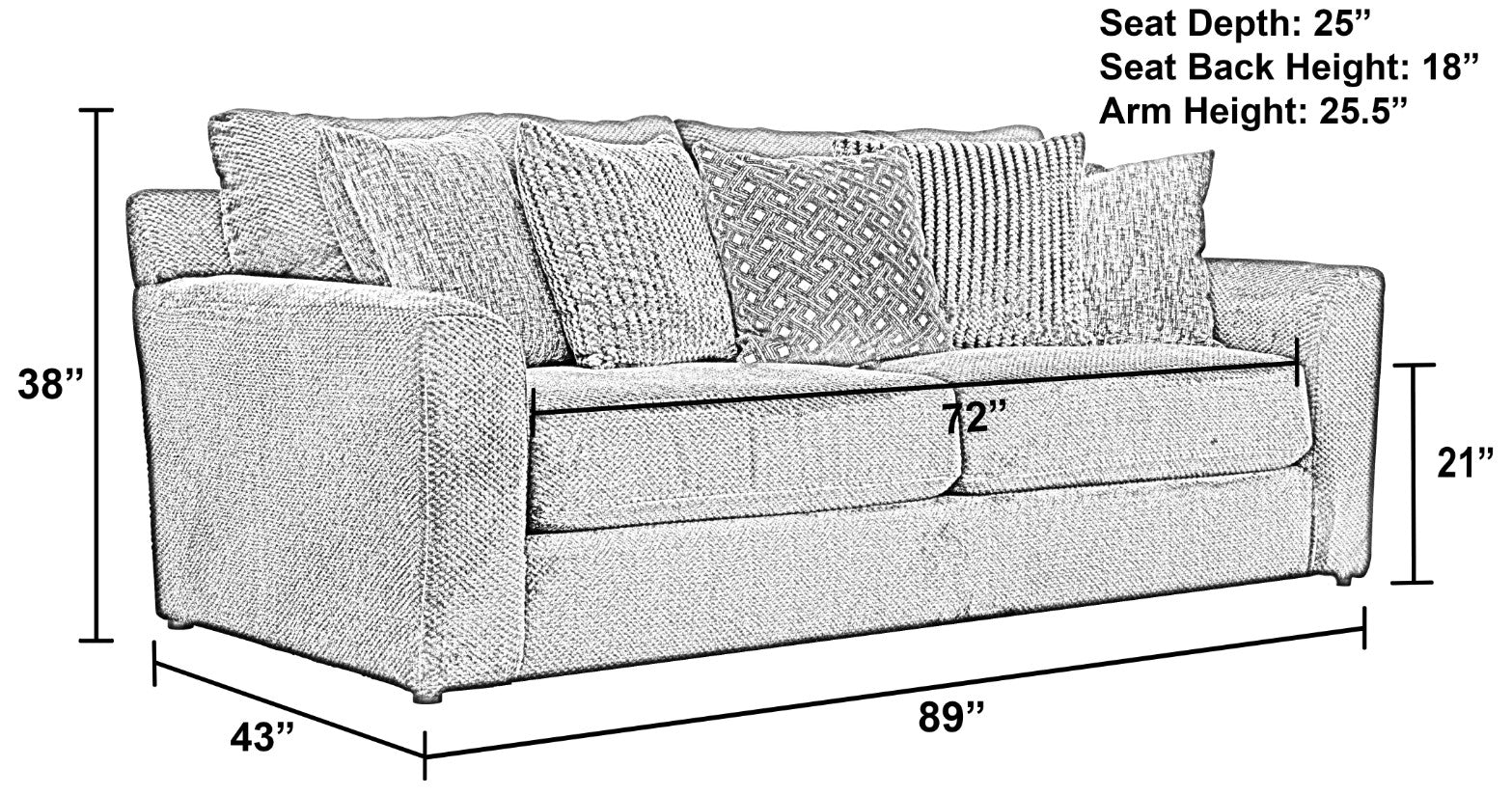 Midwood Smoke Sofa