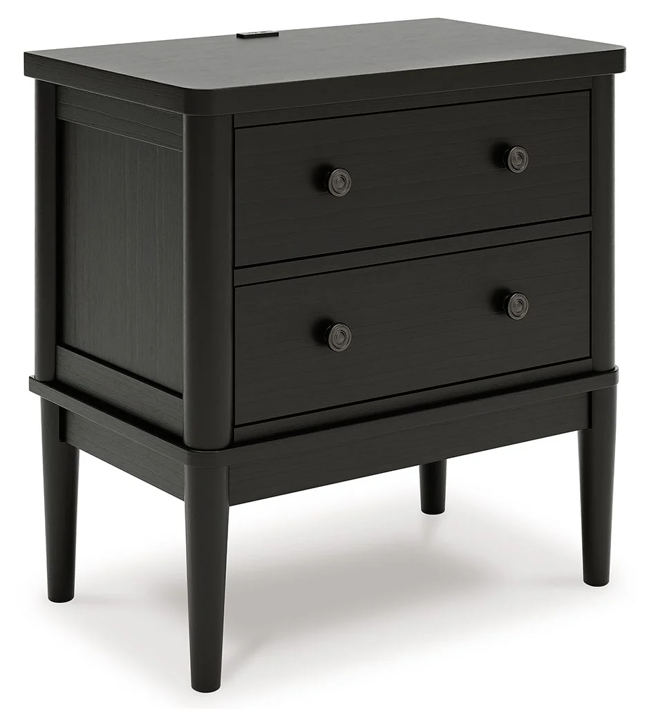 Portdown - Two Drawer Night Stand - Black