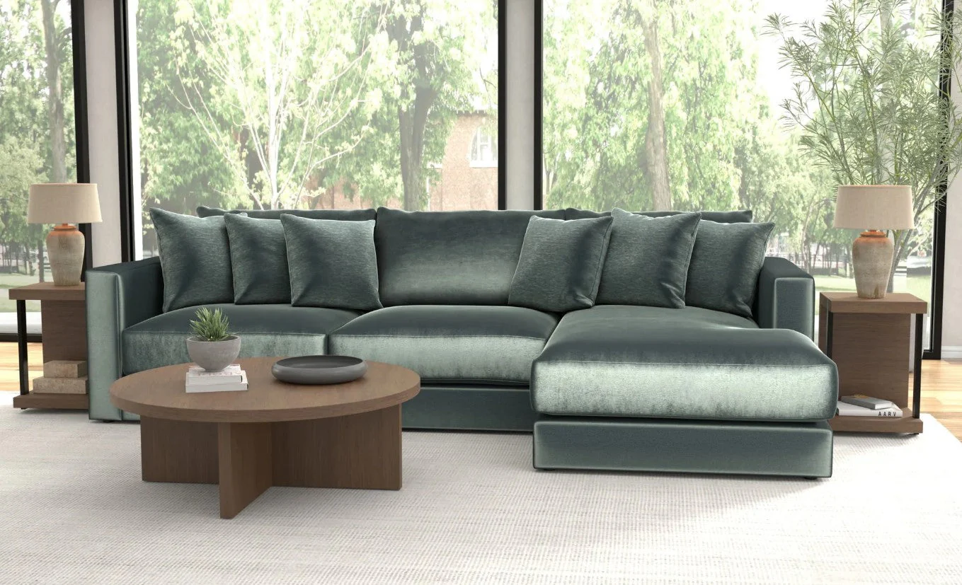 Remington Pine 3 Piece Right Side Facing Chaise Sectional