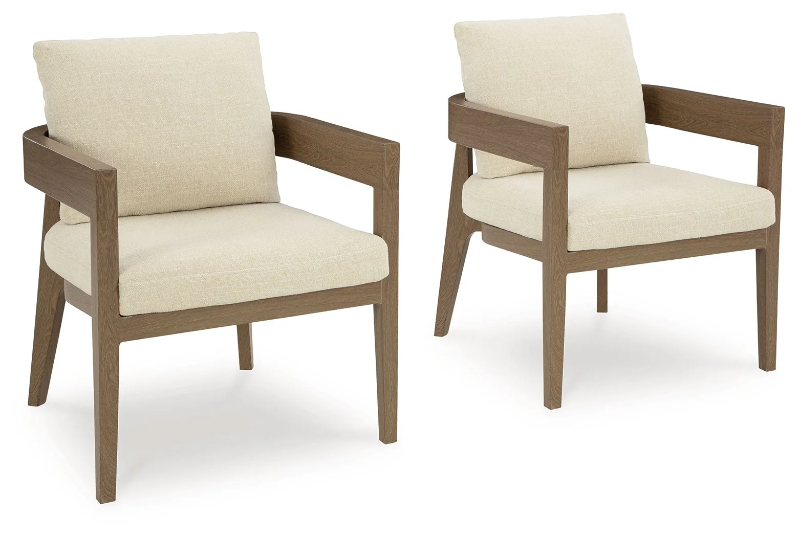 Serene Bay - Arm Chair With Cushion - Dark Brown / White