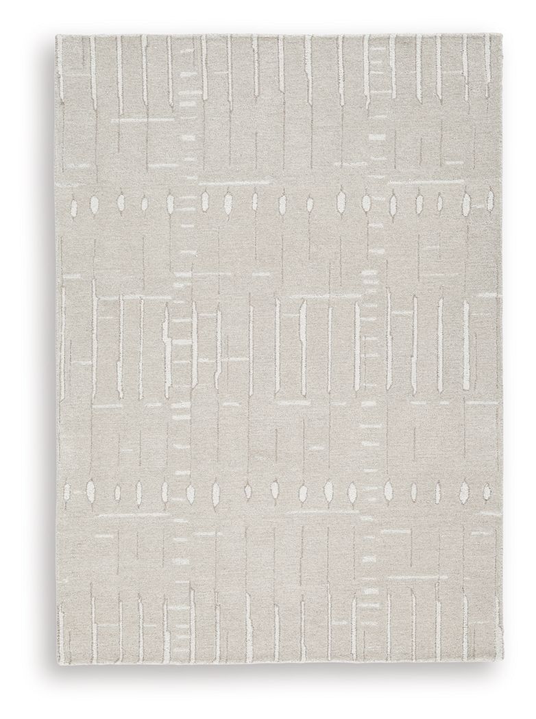 Wolbert - 5' x 7' Rug - Tan / Ivory